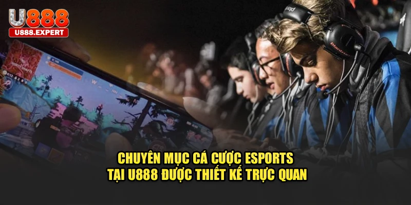 Chuyên mục cá cược Esports tại U888 được thiết kế trực quan