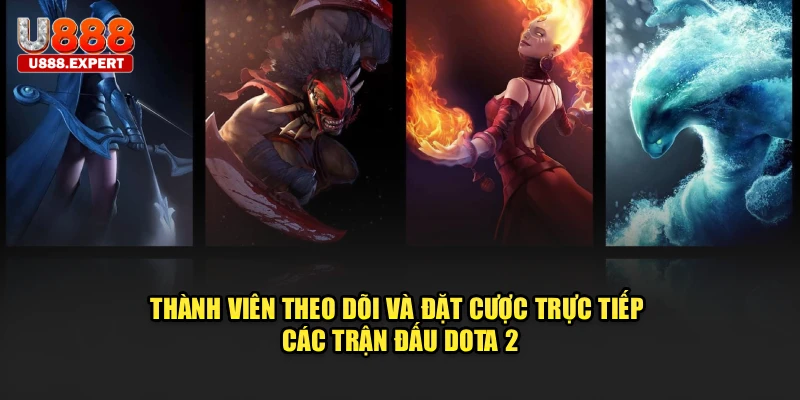 Thành viên theo dõi và đặt cược trực tiếp các trận đấu Dota 2